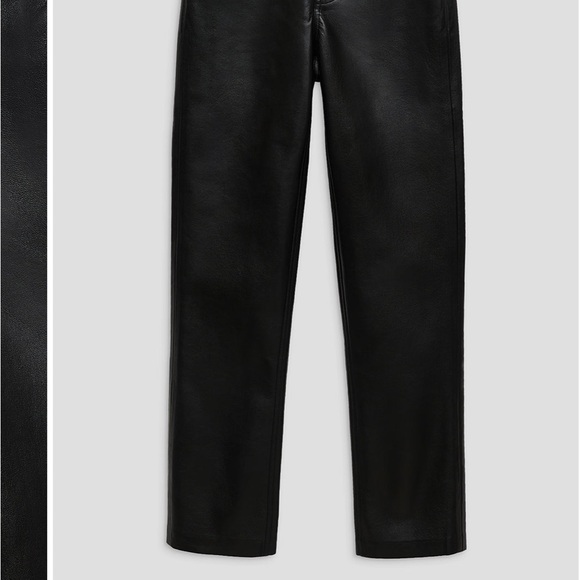 Anine Bing Black recycled leather pants - Picture 4 of 4